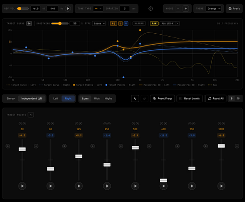 Headphone Tuner Pro Controls